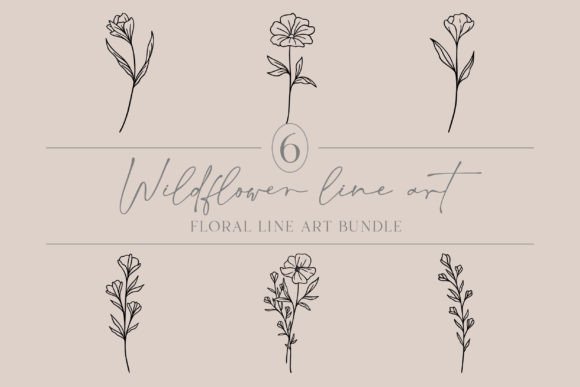 Elegant Floral Line Art: A Bundle for Modern Designers
