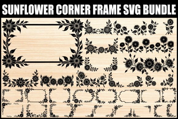 Elegant Sunflower Border SVG Pack: Elevate Your Creative Projects