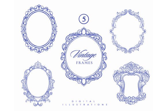 Elevate Designs with Timeless Vintage Line Art Frames