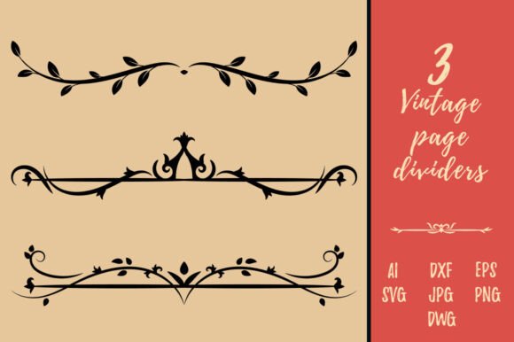 Elevate Your Design with Vintage Flourish Page Dividers