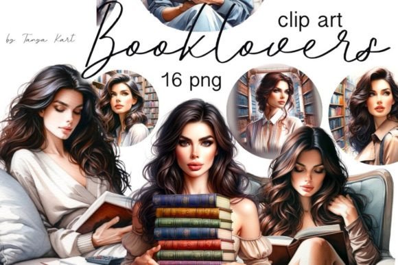 Girl Reading Book Clipart, Watercolor: A Designer's Creative Asset