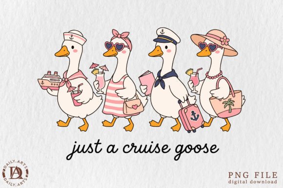 Just a Cruise Goose PNG: A Versatile Design Asset