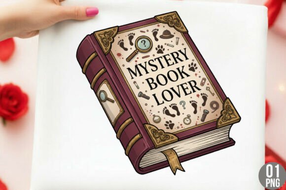 Mystery Book Lover PNG: Elevate Your Cozy Bookish Designs