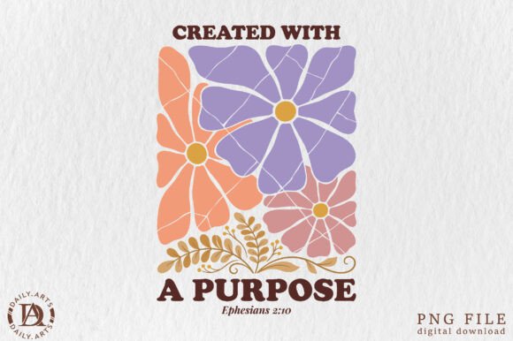 Retro Boho Floral Christian PNG: Elevating Your Visual Design