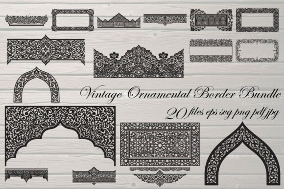 Vintage Ornamental Borders & Islamic Design: Elevate Your Visual Projects