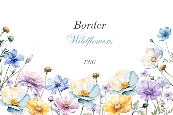 Watercolor Blue Wildflowers Border: A Designer's Guide