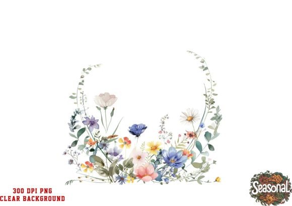 Wildflower Borders Clipart: Elevating Visual Design with Floral Elegance